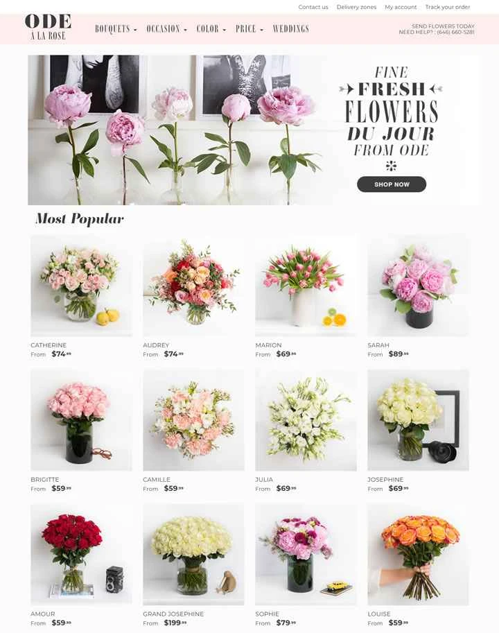 ニューヨークとシカゴで当日配達：Ode à la Rose