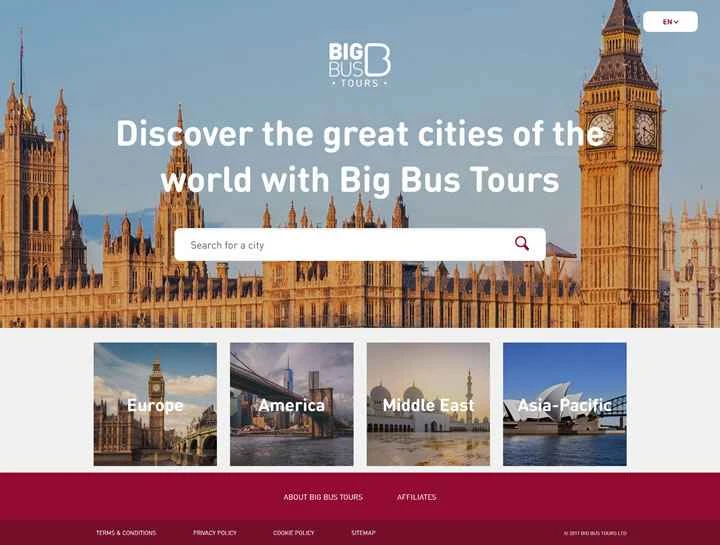 世界最大のバスツアー会社、ビッグバスツアーズ