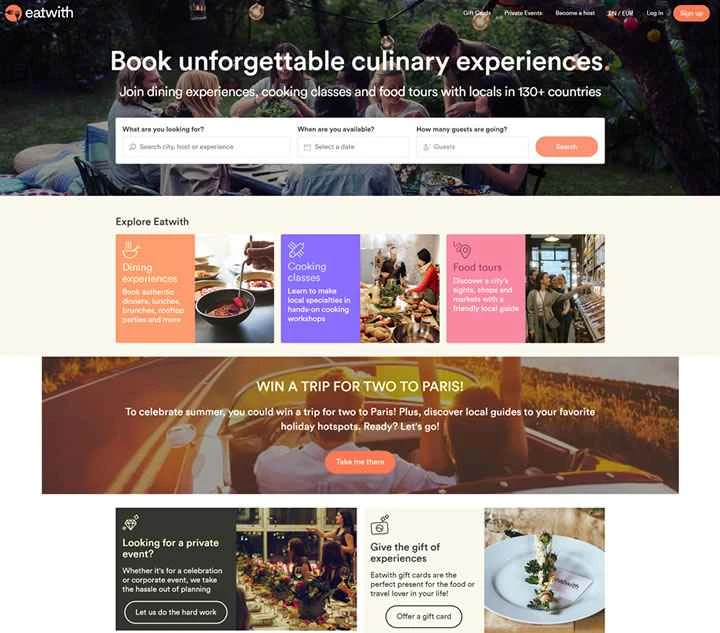 世界中のローカルフード体験：Eatwith