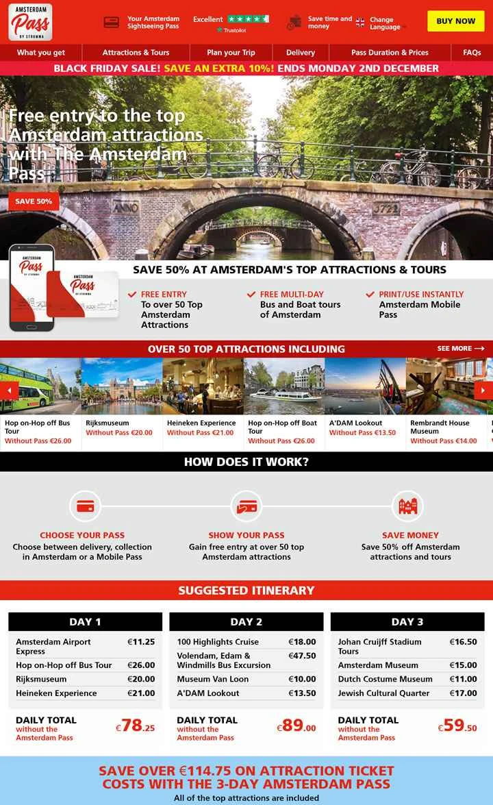 アムステルダムシティカード：アムステルダムパス