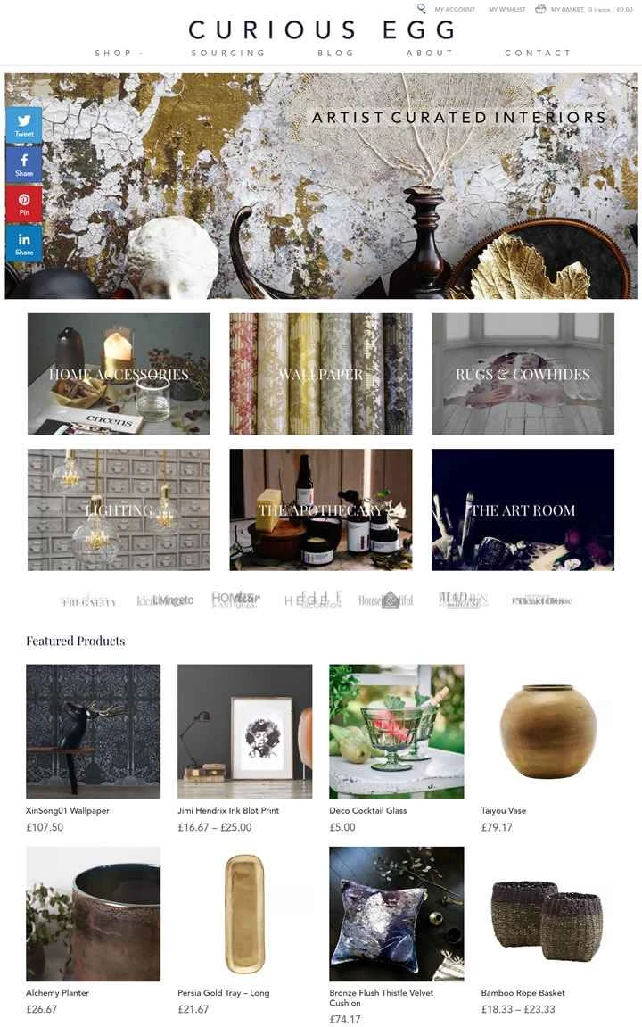 アーティストがキュレーションしたインテリアデザイン：Curious Egg