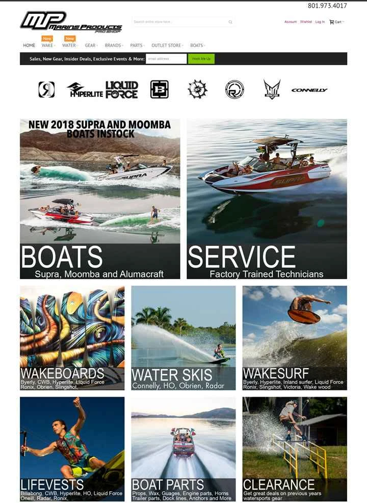 アメリカの一流ウォータースポーツ専門店、マリンプロダクツ。