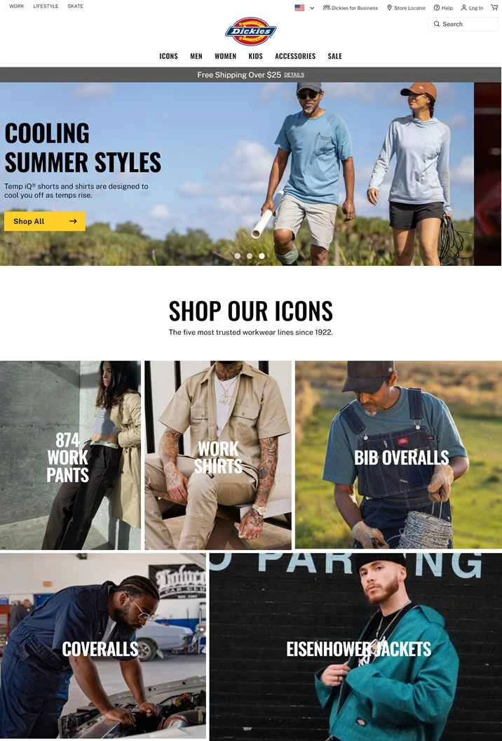 Dickies US公式サイト：作業服とアパレル