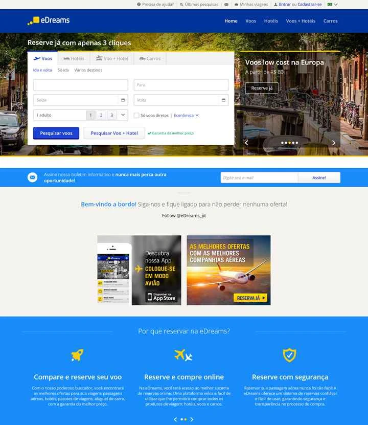 eDreams ブラジル: 格安航空券、ホテル、バケーションパッケージ