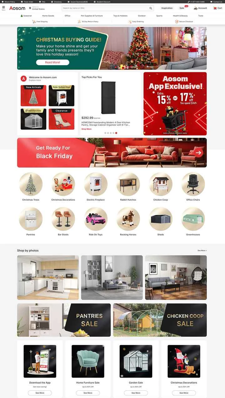 Aosom USA: 屋外用家具、ホームデコレーション、ペット用品、スポーツ用品