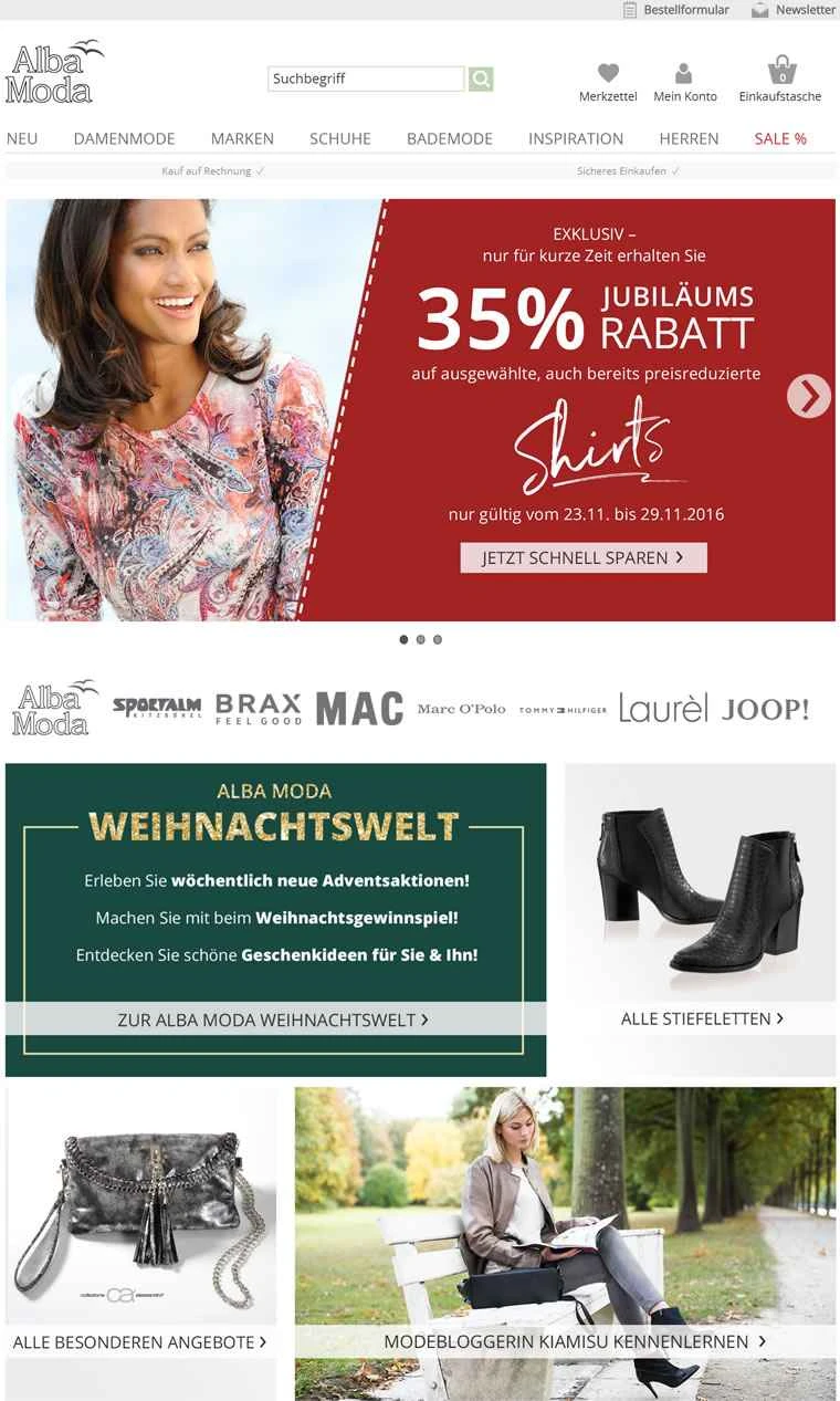 Alba Moda スイスオンラインストア：イタリアファッション婦人服の独占販売