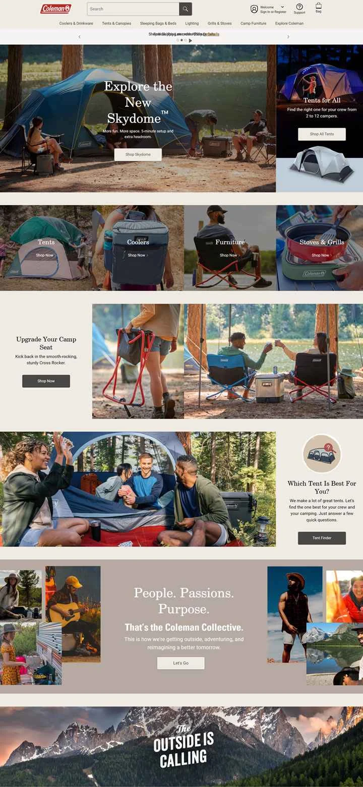 コールマン公式サイト：アウトドアキャンプ用品