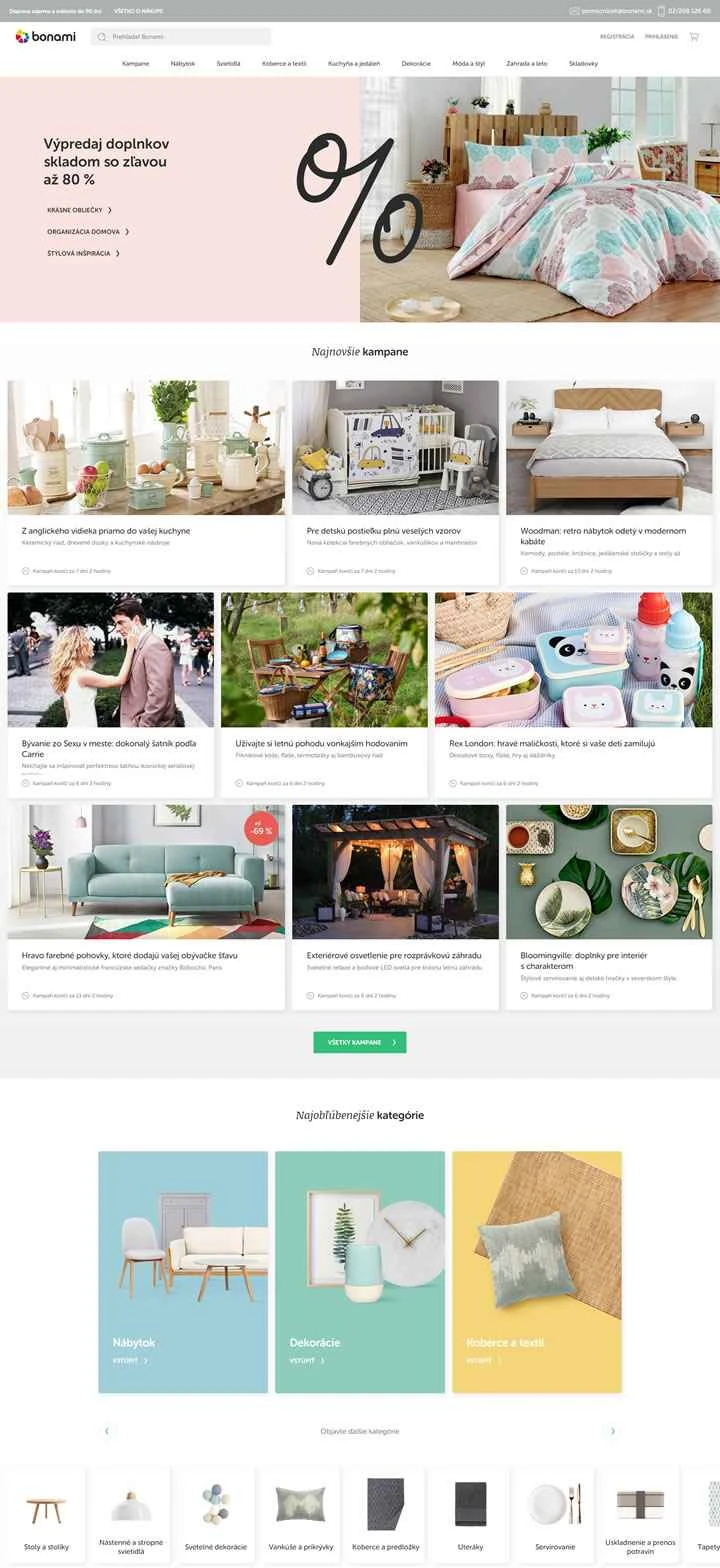 スロバキア、ボナミ：家具とインテリアの購入