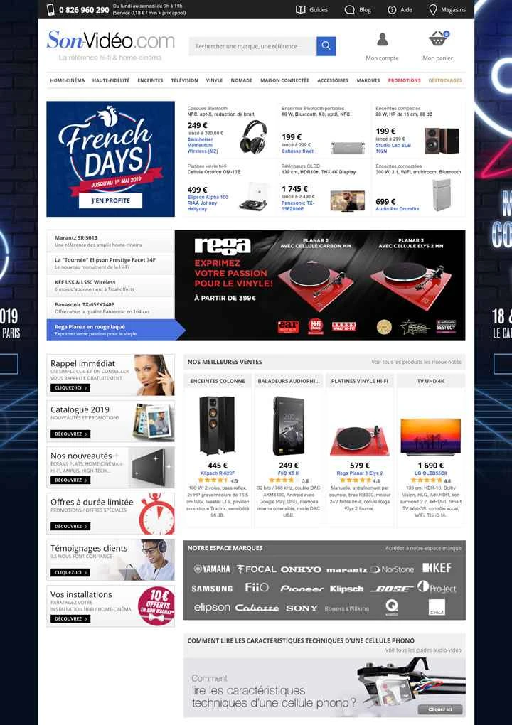 フランスのハイファイオーディオおよびホームシアター専門店、Son Video。