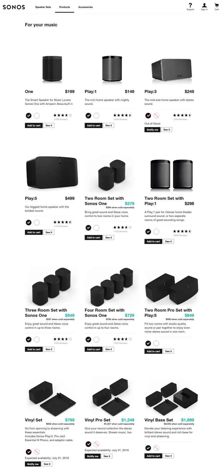 スマートホームオーディオシステムの大手アメリカブランド、Sonos。