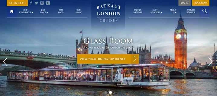 ボートレストランとテムズ川のダイニングクルーズ：バトー・ロンドン