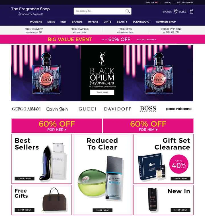 英国最大の香水店「フレグランスショップ」