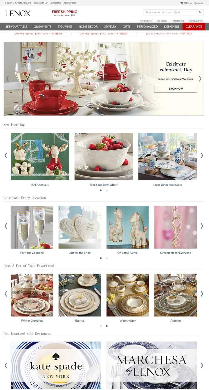 レノックス公式サイト：極上の磁器とユニークなギフト