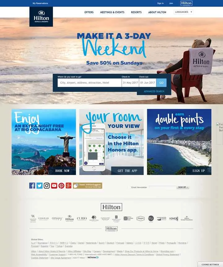 ヒルトンホテル公式サイト：ヒルトンホテル