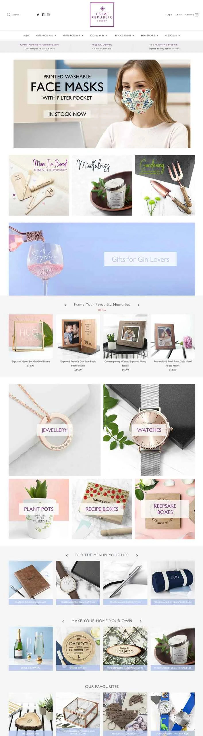 英国のギフト＆ライフスタイルブランド：トリート・リパブリック