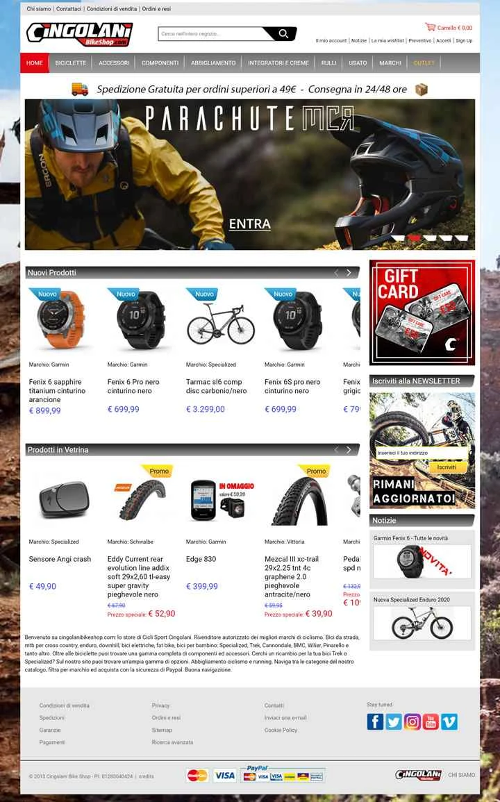 イタリアの自転車店：Cingolani Bike Shop