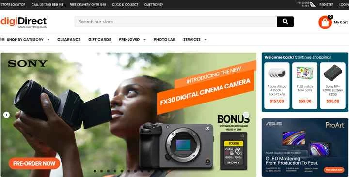 オーストラリア最大の家電量販店の一つ：digiDirect