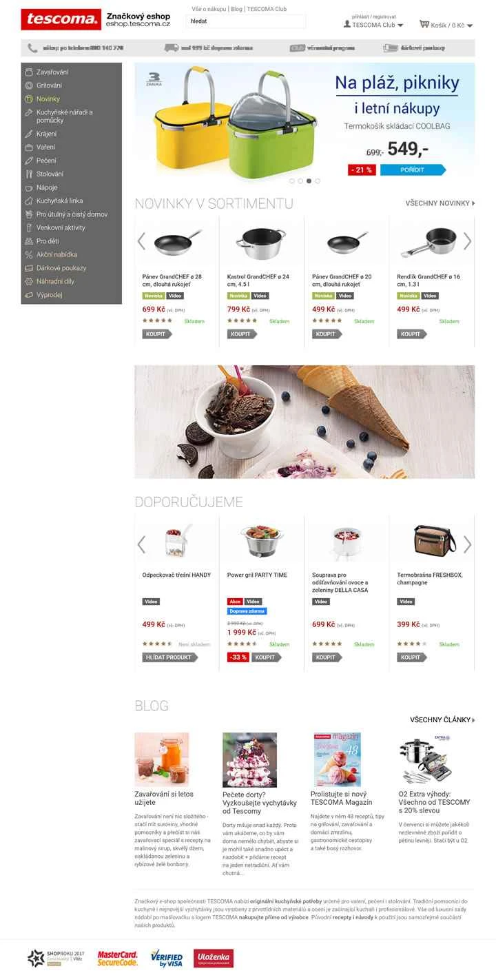 チェコのキッチン用品ショッピングサイト：Tescoma