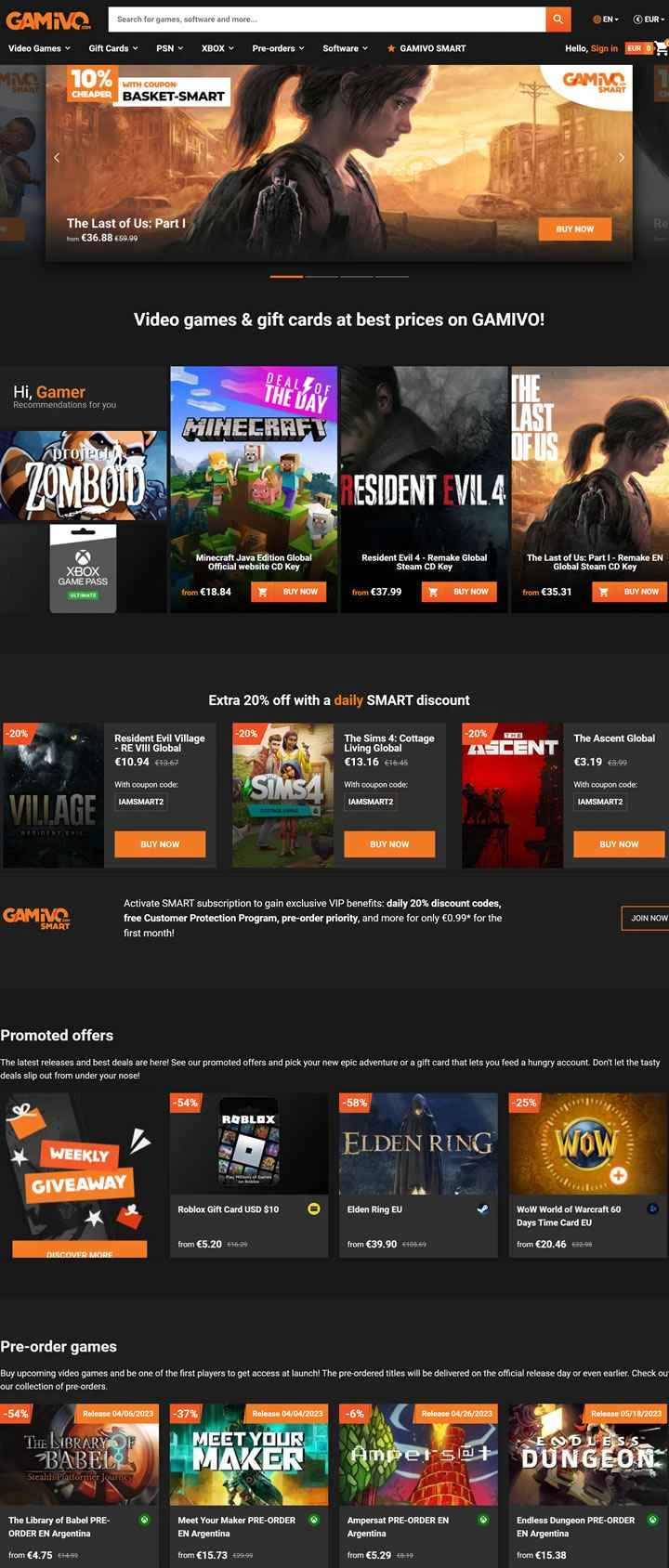 Gamivo公式サイト：ゲームCDキーを格安で購入｜Steam、Origin、Uplay、Battle.netのアクティベーションコード