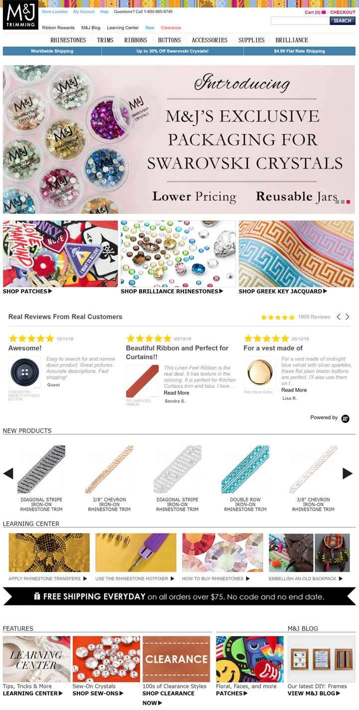 ニューヨークの有名な衣料品アクセサリーサプライヤー、M&J Trimming。