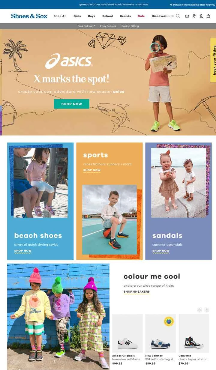 Shoes & Sox は、オーストラリアにあるあらゆる年齢層向けの子供靴専門店です。