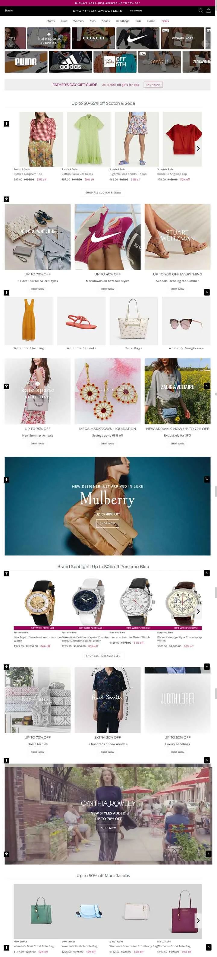 プレミアムアウトレットでショッピング