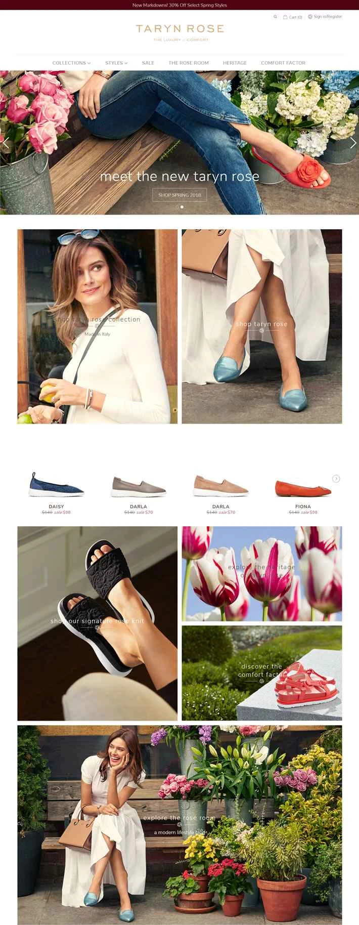 快適な高級シューズ：タリン・ローズ