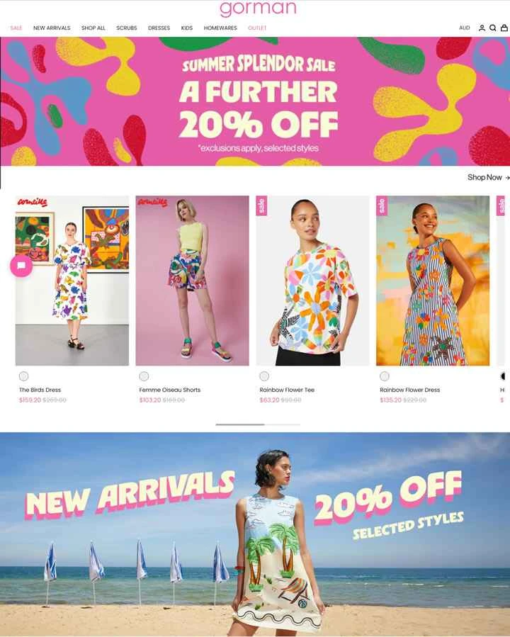 オーストラリアのカラフルで楽しくてユニークなプリントファッションの目的地：ゴーマン