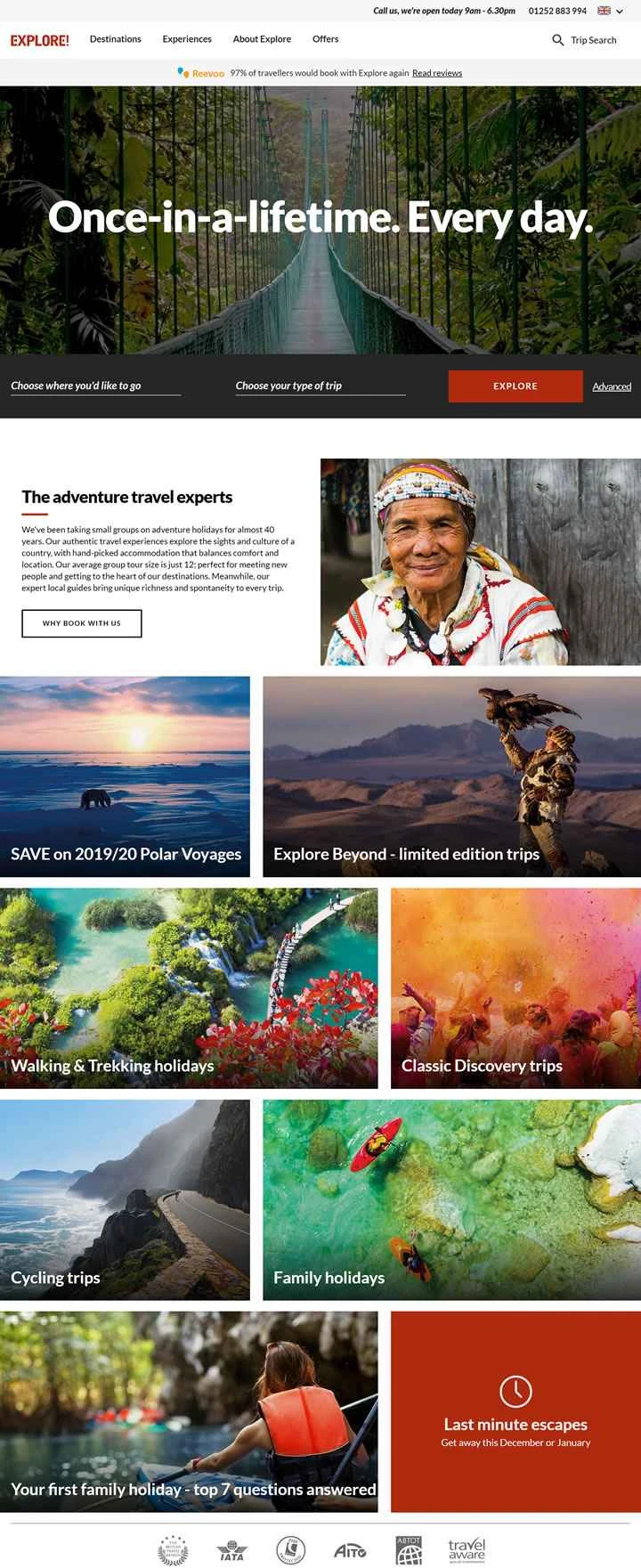 英国の冒険旅行専門家：探検