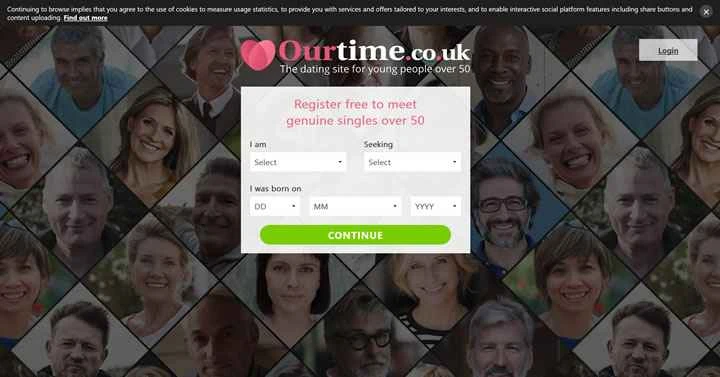 Ourtime は、英国の 50 歳以上の人向けの出会い系サイトです。
