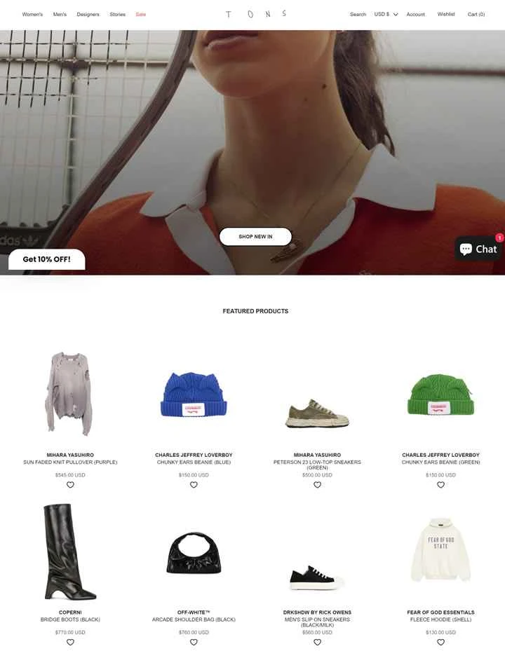 高級デザイナー、世界中に発送：TONSショップ