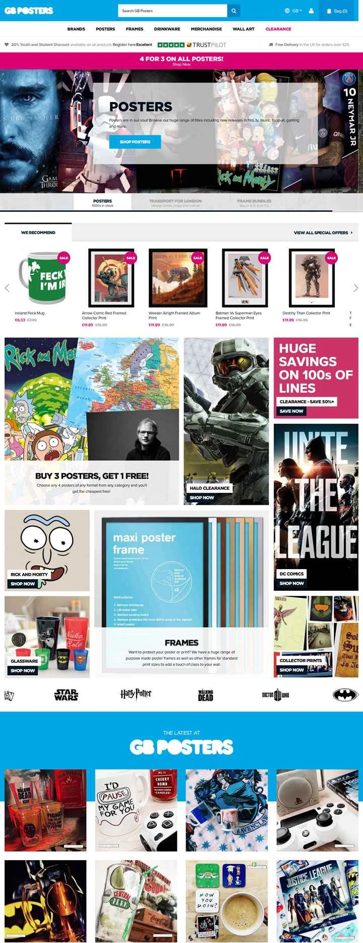 英国最大のポスターストア、GBポスター