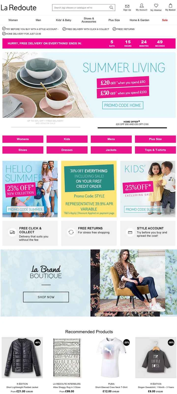 La Redoute UK公式サイト：フランスのファッションブランド