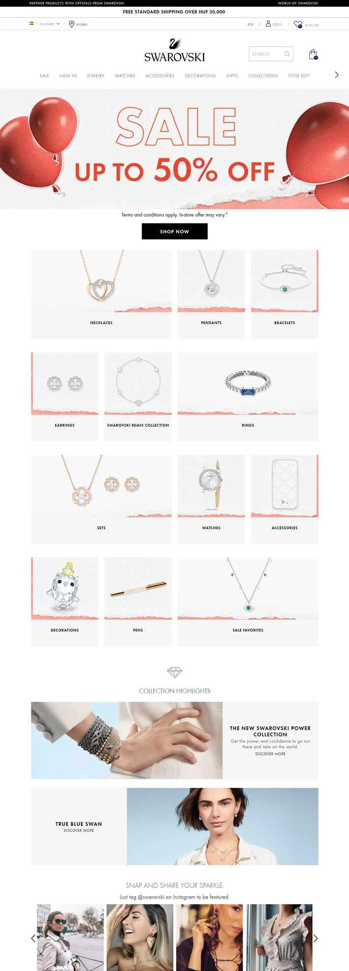 スワロフスキー・ハンガリー公式サイト：SWAROVSKI Hungary