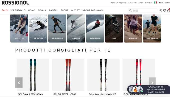 ロシニョール イタリア公式サイト: アルペンおよびスカンジナビアのスキー用アパレルと装備