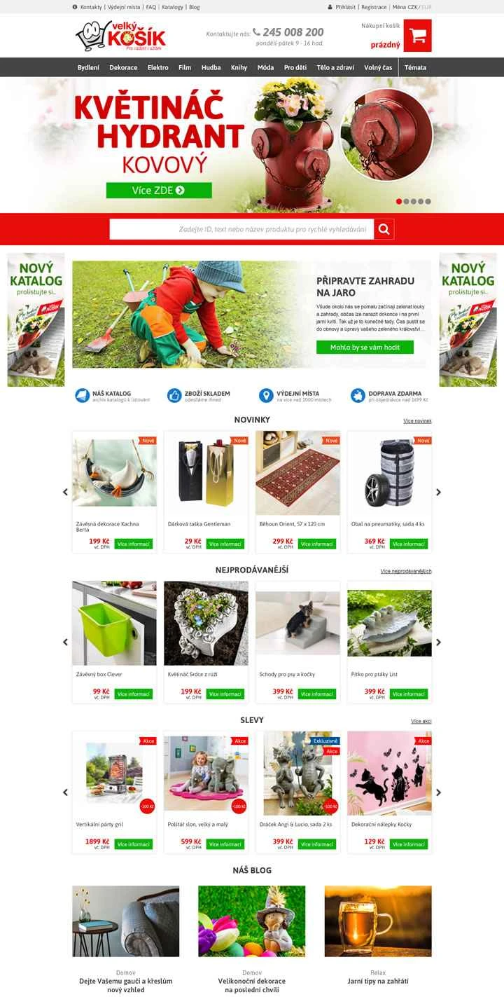 チェコのインテリア、書籍、オーディオビジュアル製品のオンラインストア：Velky Kosik