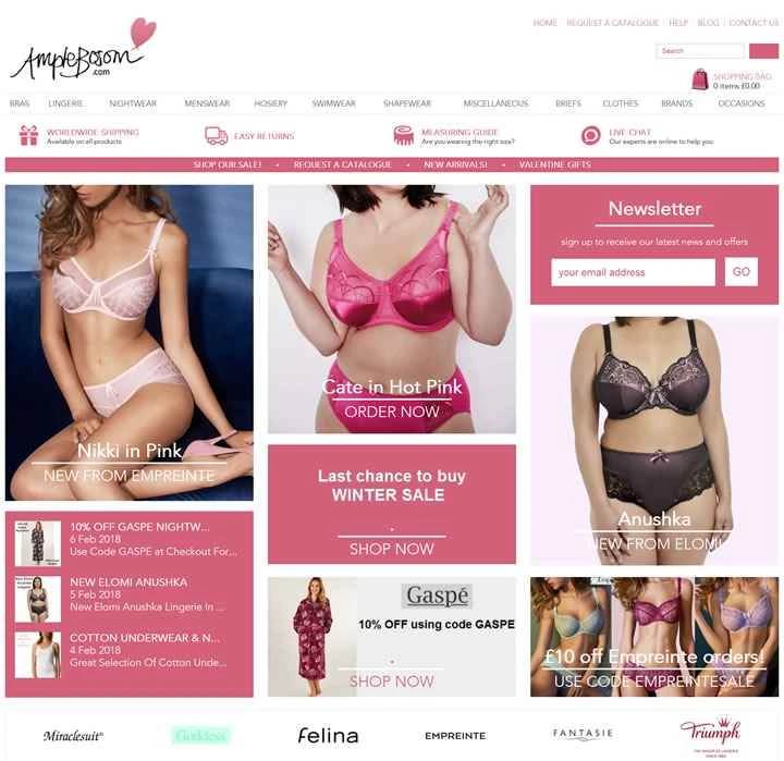 英国のブラ専門家: AmpleBosom.com