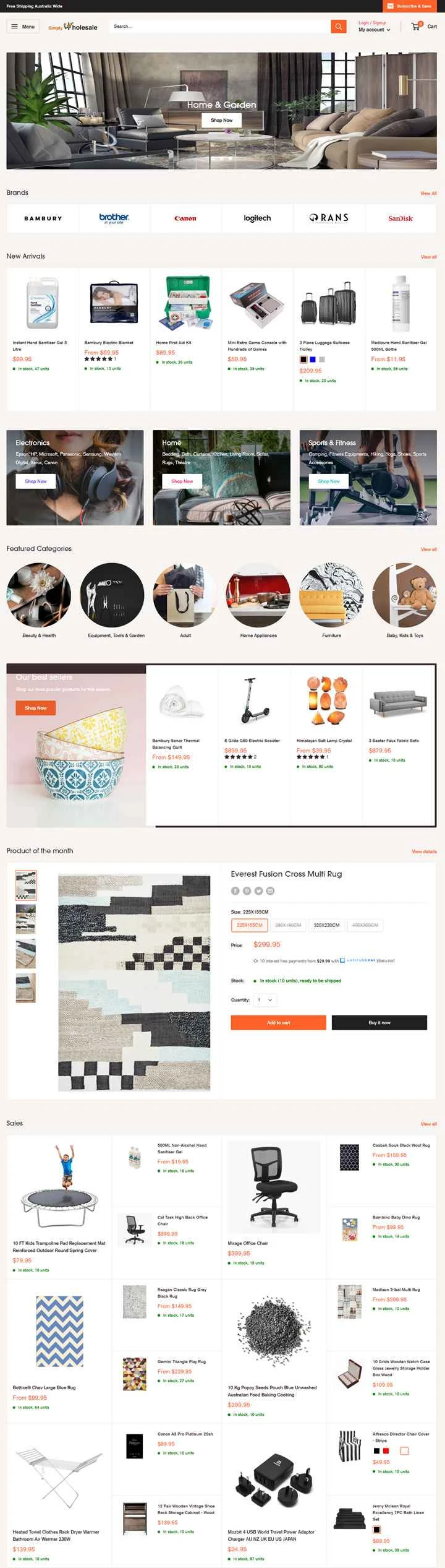 オーストラリアのオンライン卸売業者：Simply Wholesale