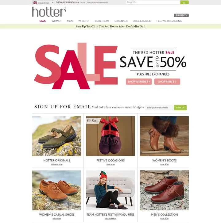 Hotter Shoes UK公式サイト：英国スタイルの快適な靴