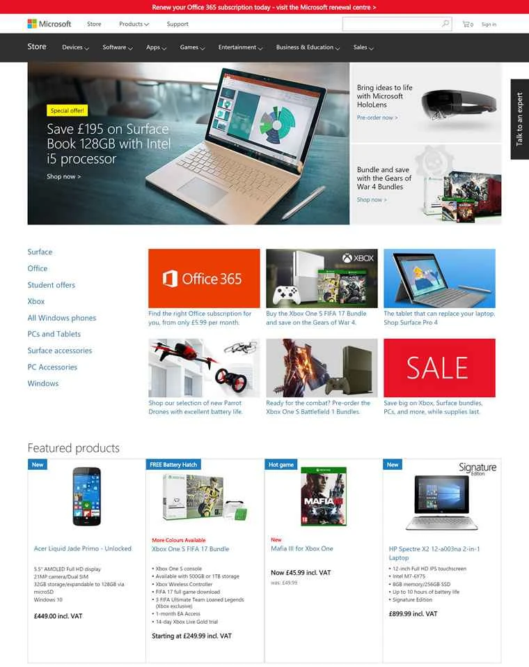 Microsoft UK 公式サイト: Microsoft UK