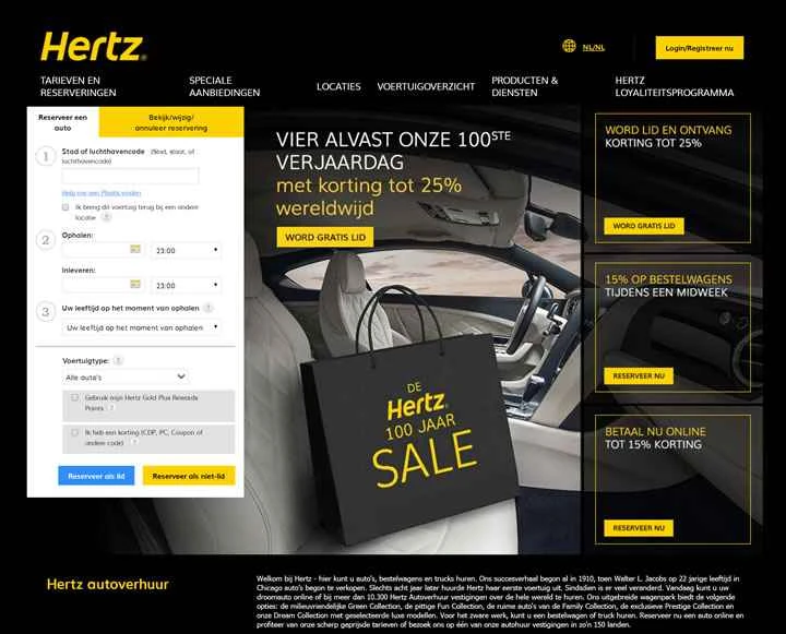 Hertz Netherlands: オランダおよび世界各地のレンタカー