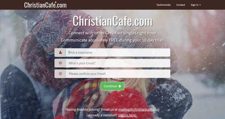 アメリカのクリスチャン出会い系サイト：ChristianCafe.com