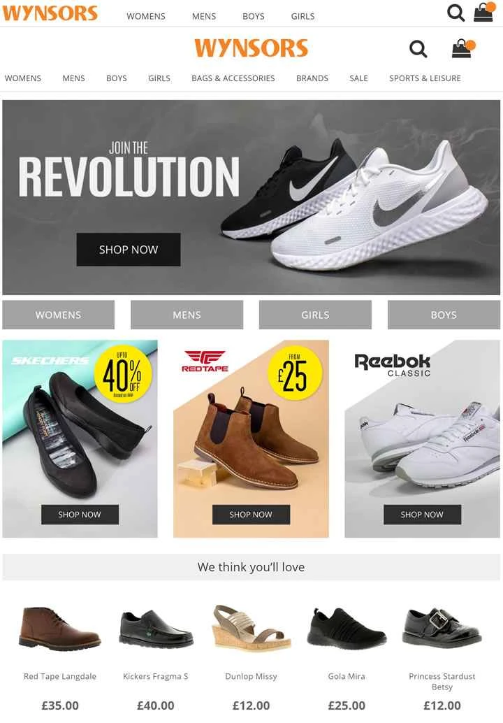 ウィンザーズ：英国を代表する靴小売業者であり、トップブランドの公式小売業者