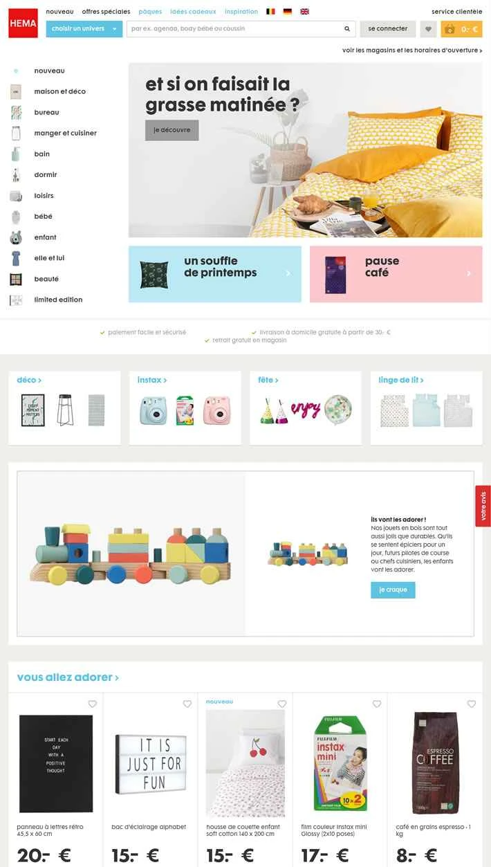 HEMAフランス：オリジナルオランダデザイン