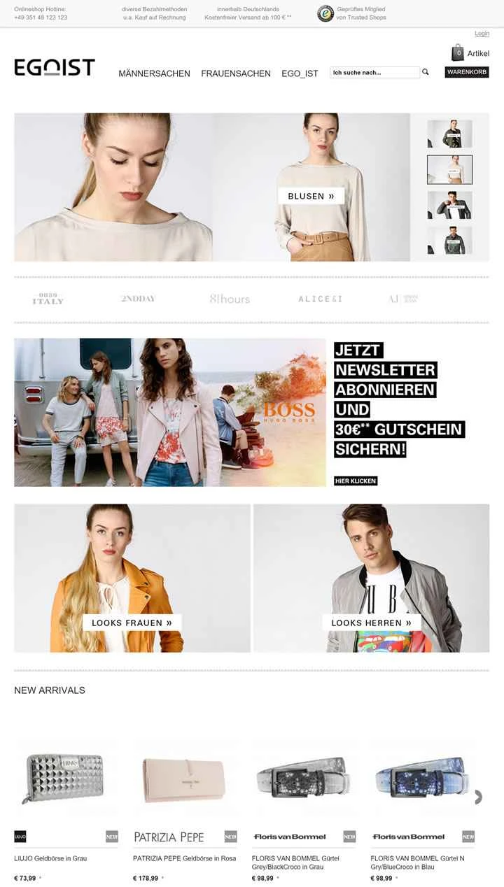 ドイツのオンラインストア、EGOIST：ベストセラーのデザイナーブランドを販売。