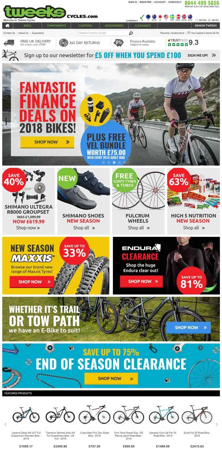 英国のマウンテンバイクショップ、Tweeks Cycles