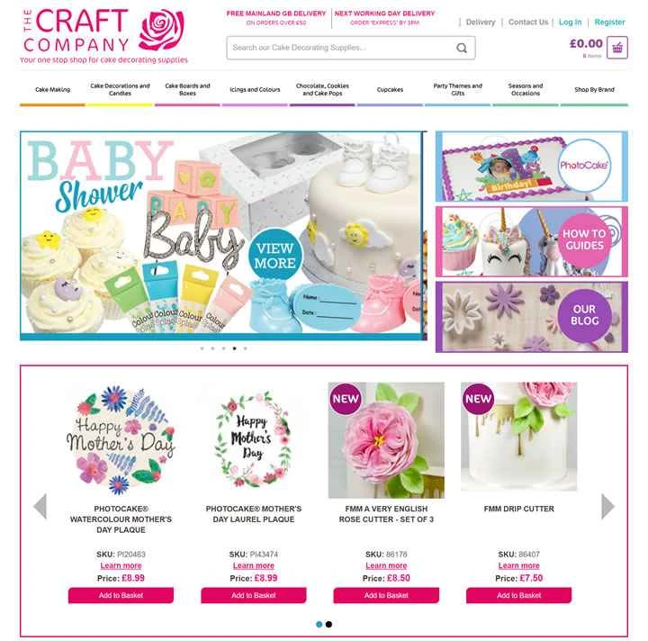 クラフトカンパニー：イギリスのケーキデコレーション用品をワンストップで扱うショップ