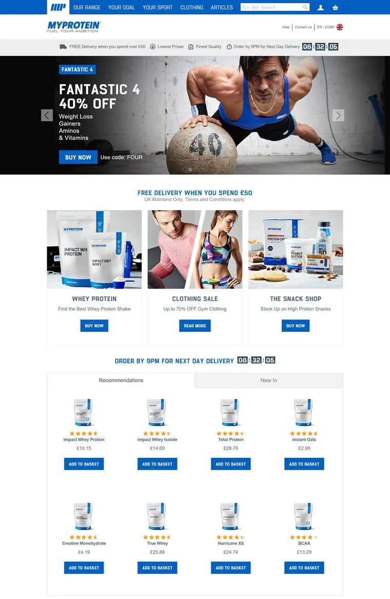 Myprotein UK 公式サイト: 英国No.1プロテインパウダーブランド