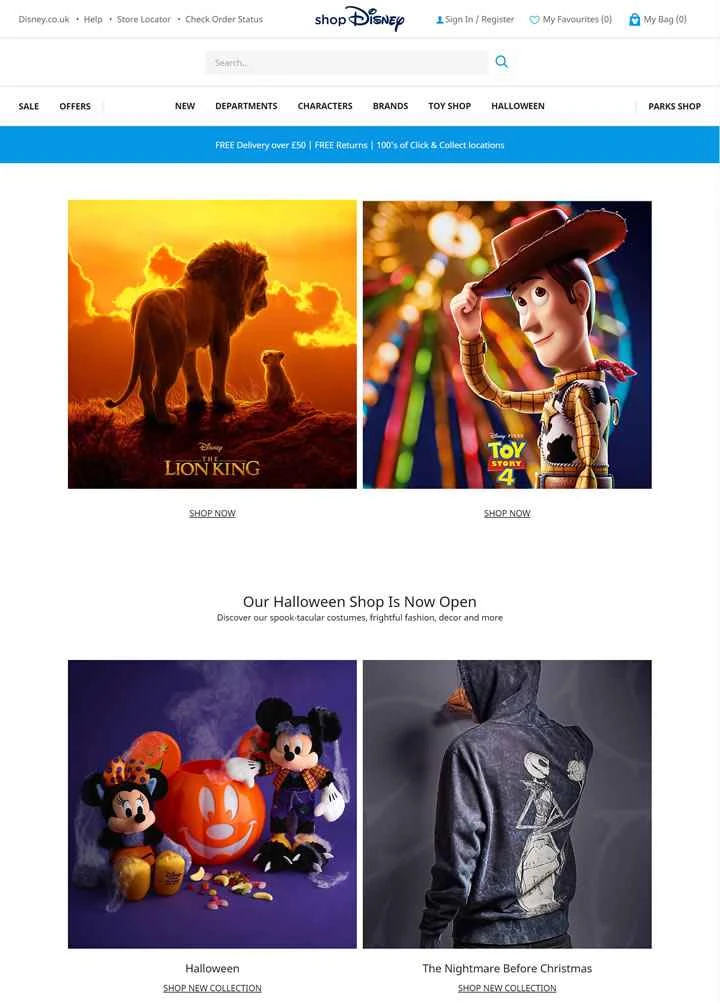 ディズニーUK公式ストア：shopDisneyUK