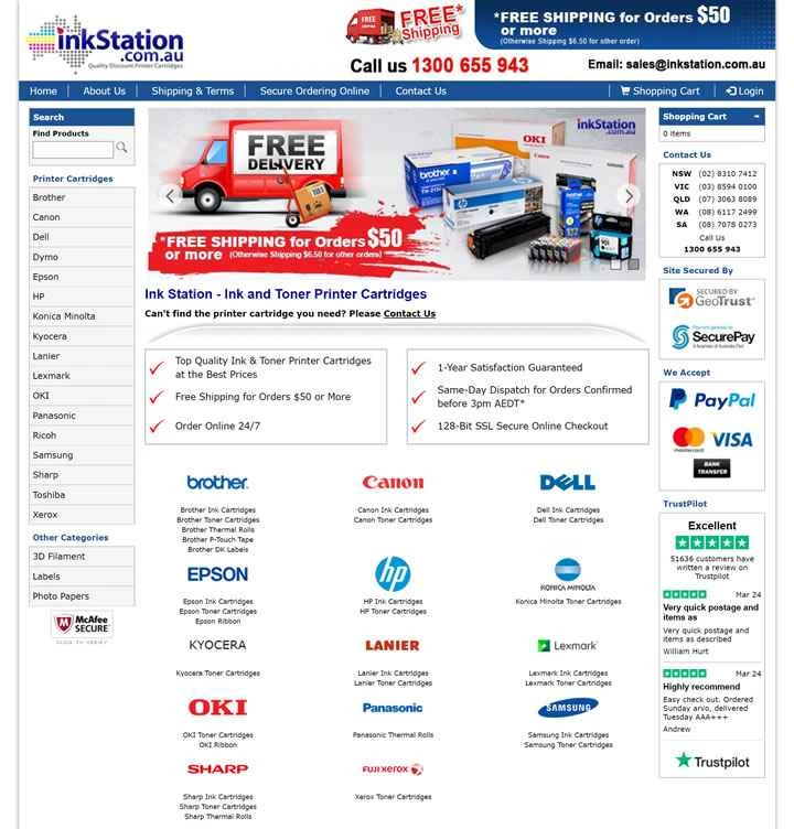インクステーションオーストラリア：インクとトナーのプリンターカートリッジ